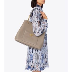Tory Burch Chelsea Slouchy Tote - Grey Heron